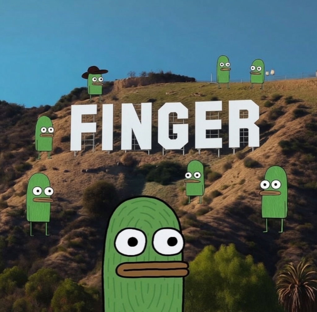 $Finger Hollywood sign